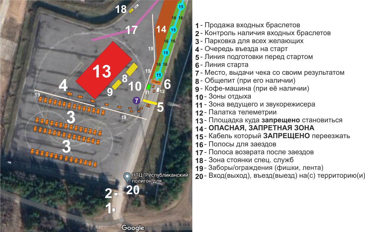 Техника безопасности при проведении заездов